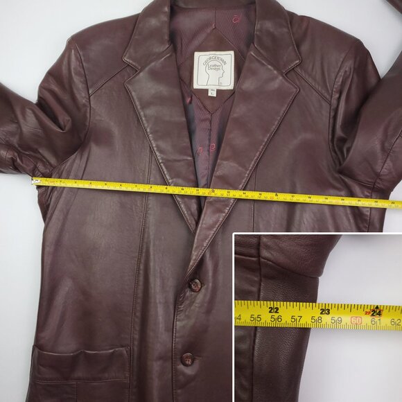 Georgetown Leather Design Remy Vintage Jacket Blazer Soft Supple Men's 46L - Picture 9 of 16
